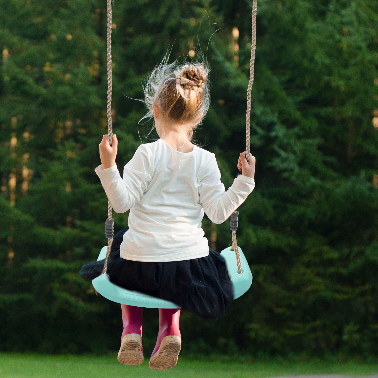 Kids Outdoor Swing Chair - Children Hanging Chair Plastic Swing Seat