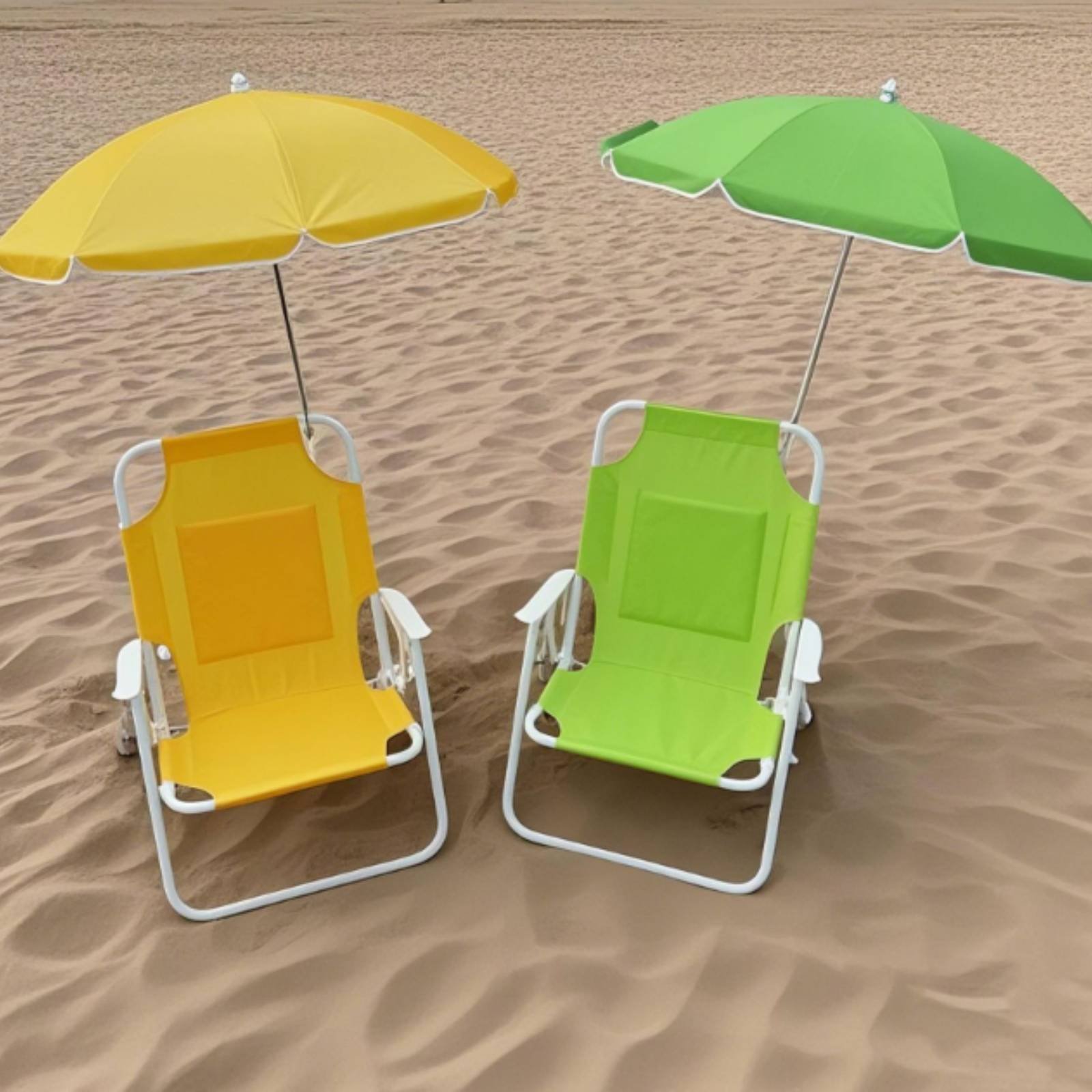 Kids Outdoor Umbrella Chair - Kids Foldable Beach Chair With Detachable