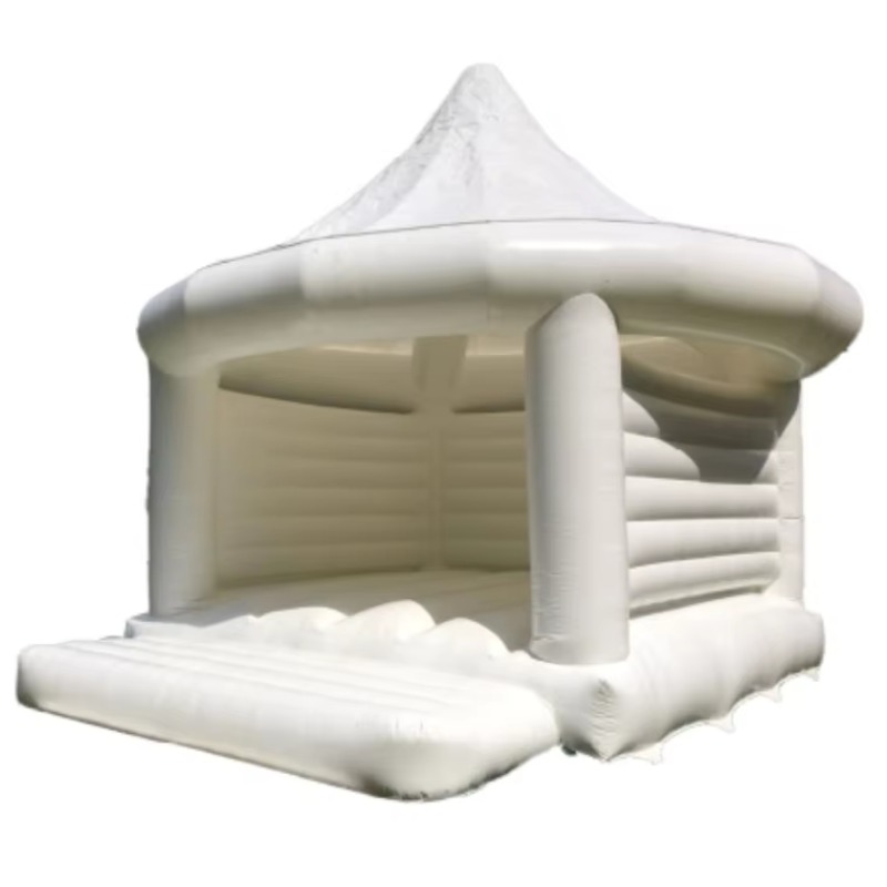 Kids Outdoor Ball - Inflatable White Wedding Bouncy House Outdoor