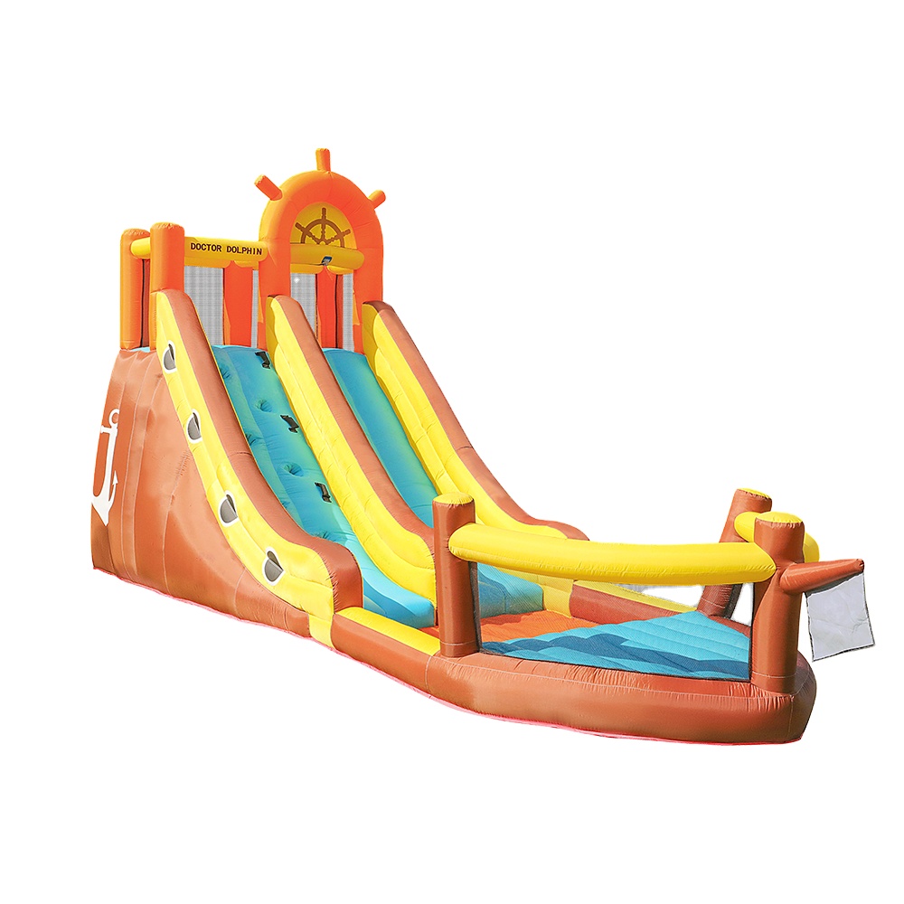 Kids Outdoor Jump House - Doctor Dolphin Pirate Ship Outdoor Jumping
