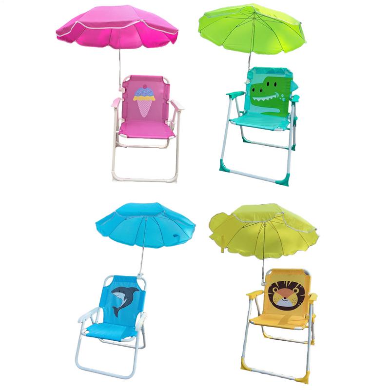 Kids Outdoor Umbrella Chair - Kids Camping Chair with Outdoor Umbrella