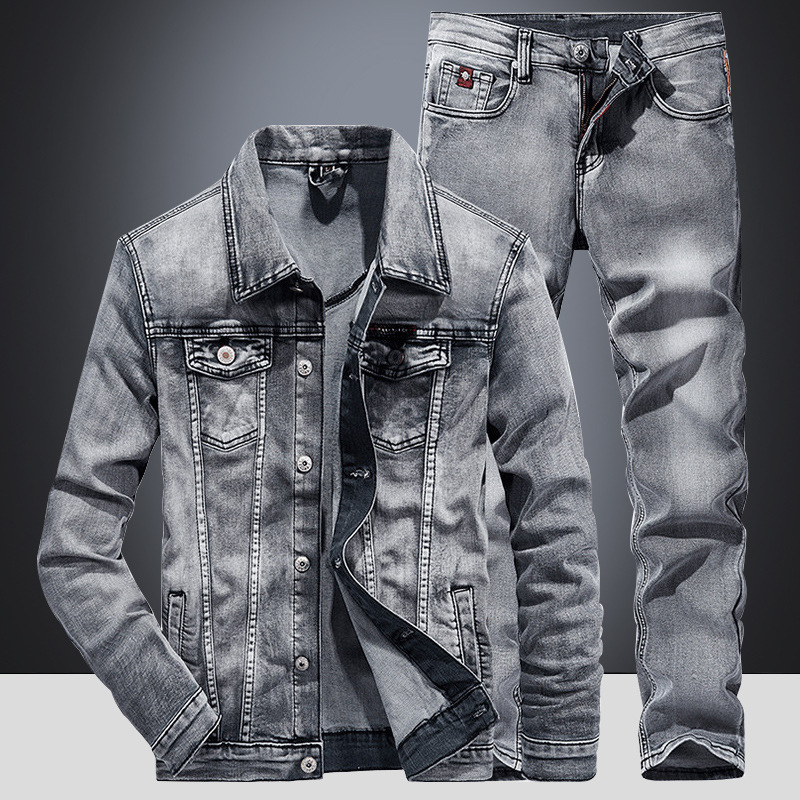 Mini Trampoline Spring - Spring Autumn Denim Suit Men's Slim