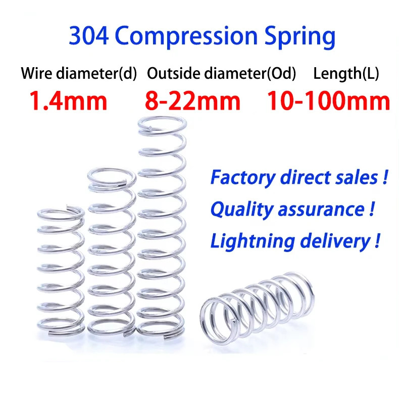 10Pcs/Lots 1.4mm Wire Stainles - Mini Trampoline Spring recension och pris