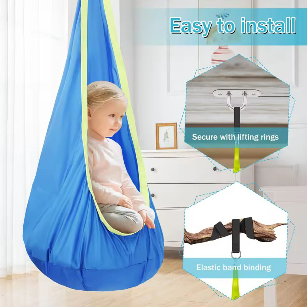 Kids Pod Swing Seat Nylon Hang - Kids Outdoor Swing Chair recension och pris