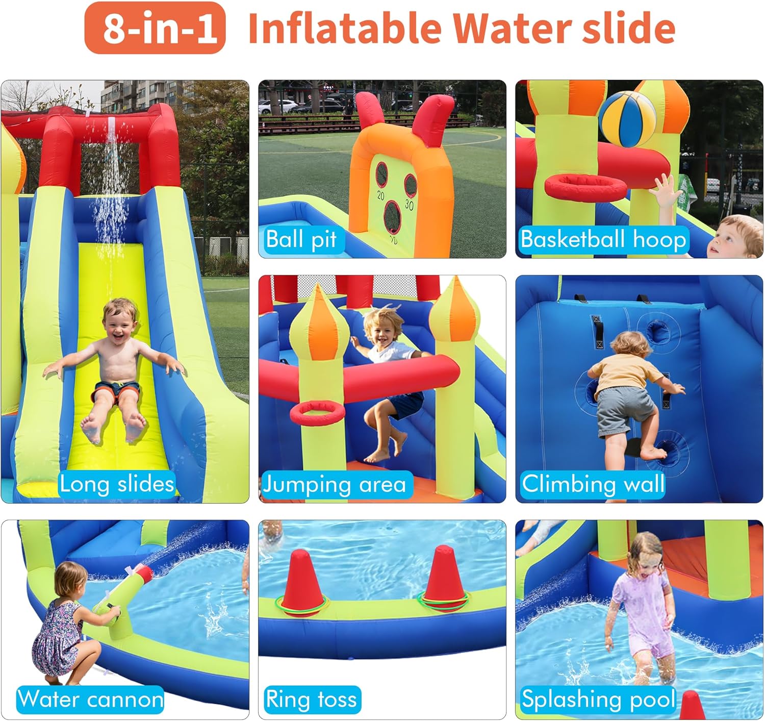 Kids Jumping Castle with Two L - Kids Outdoor Jump House recension och pris