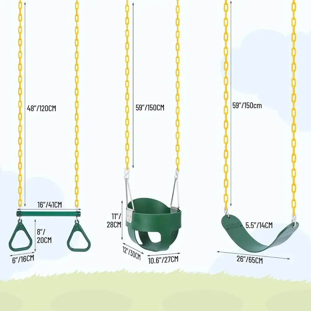 Outdoor Combo Swing Set with R - Kids Outdoor Swing recension och pris