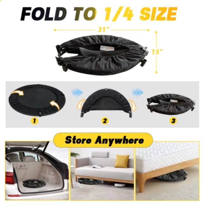 Foldable Trampoline With Handl - Mini Trampoline Spring recension och pris