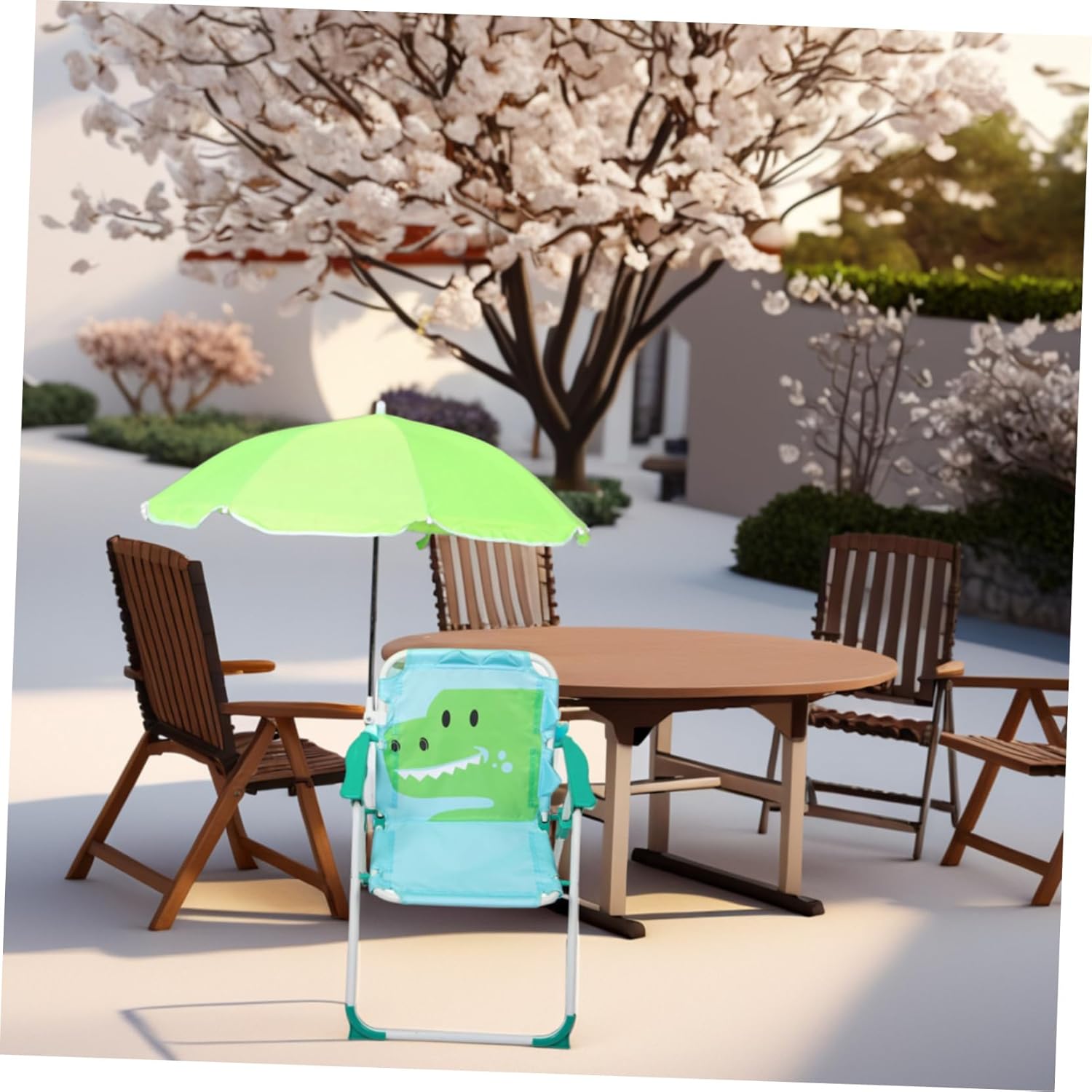 1 Set Folding Beach Chair with - Kids Outdoor Umbrella Chair recension och pris