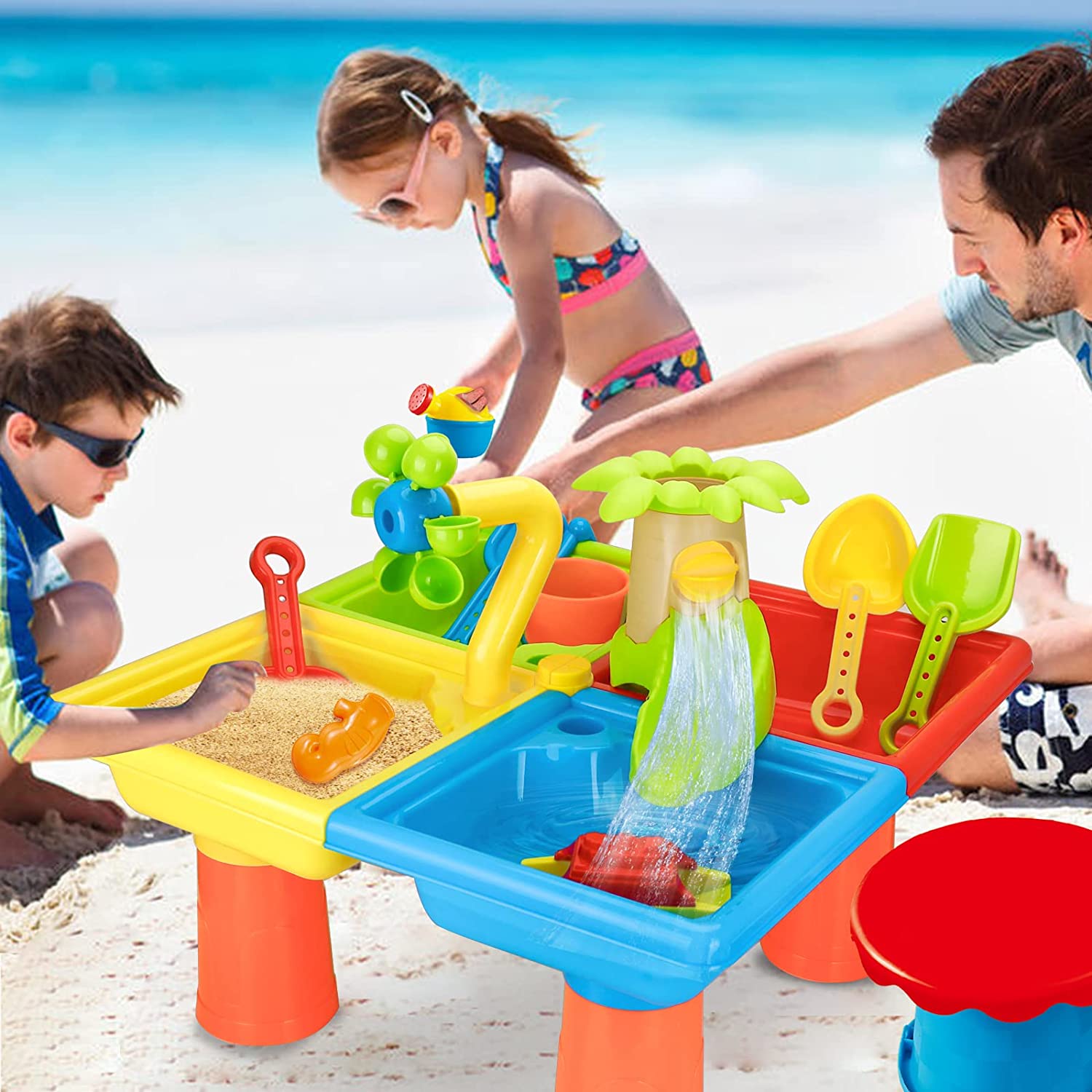Beach Table Sand Play Toys Chi - Kids Outdoor Table recension och pris