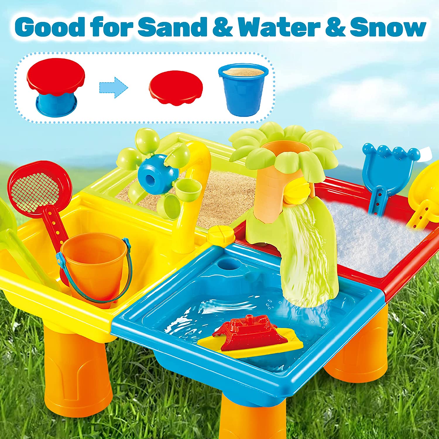 Beach Table Sand Play Toys Chi - Kids Outdoor Table recension och pris