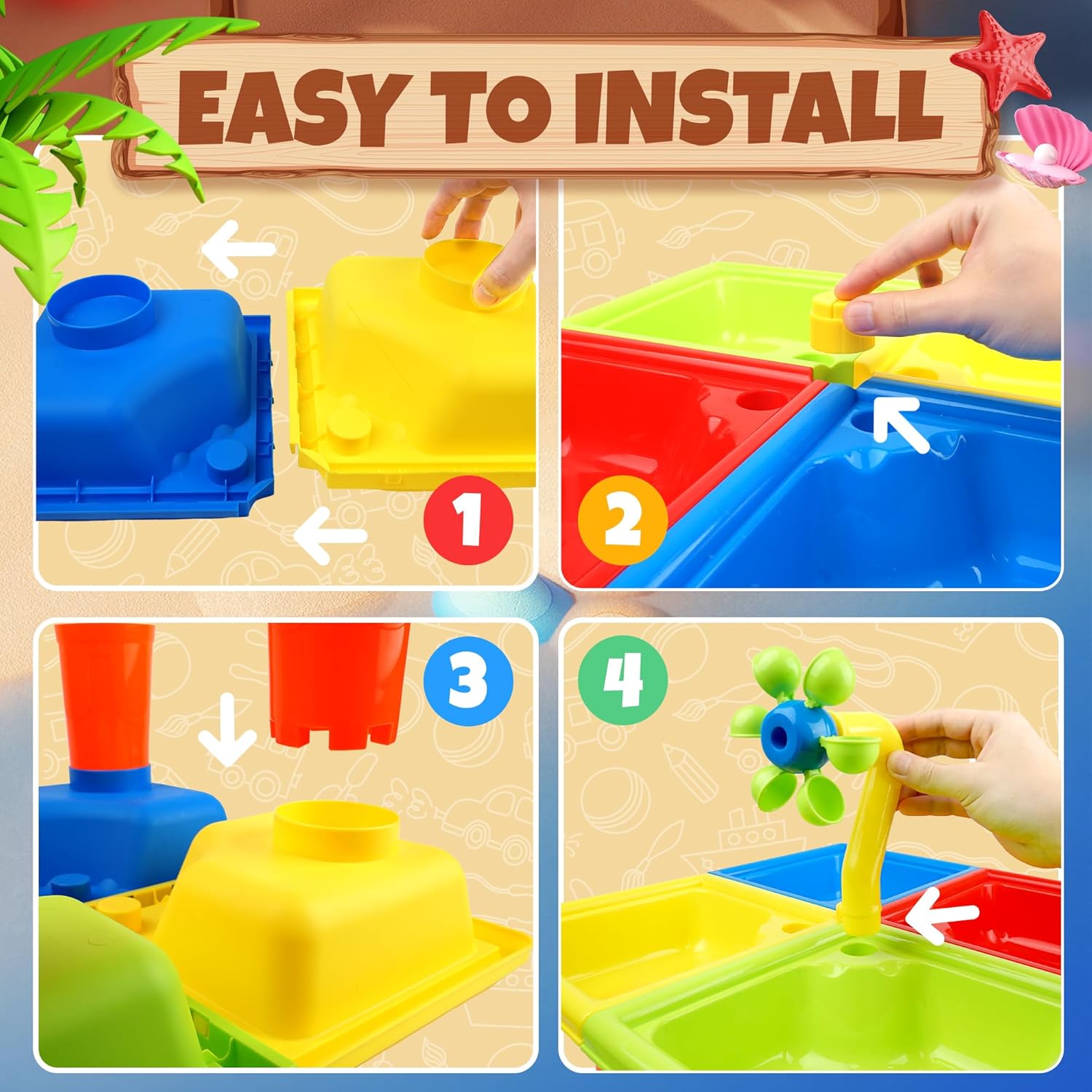 25 Pcs Summer Water Table for  - Kids Outdoor Table recension och pris