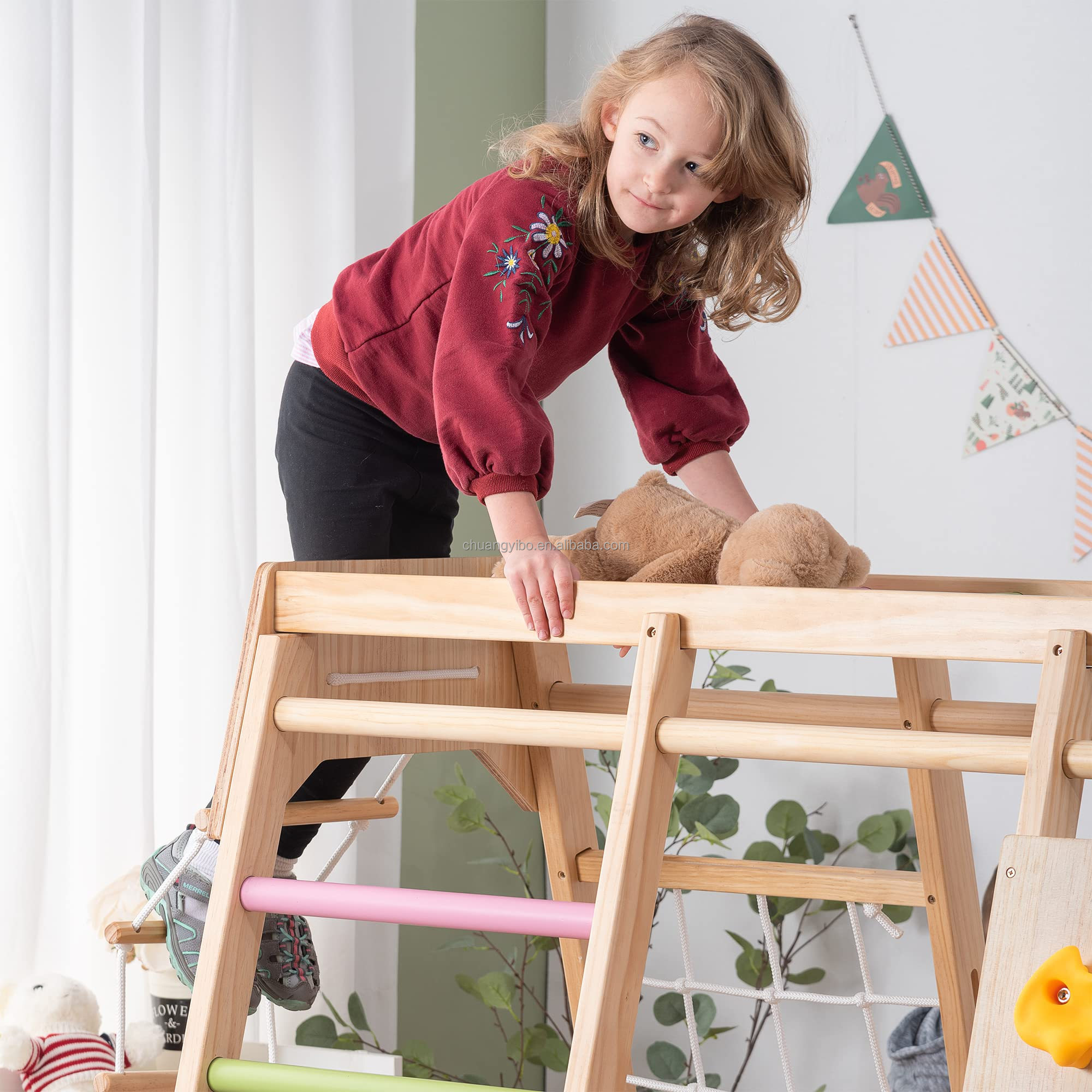 Climbing Walls Amusement Park  - Kids Outdoor Swing recension och pris