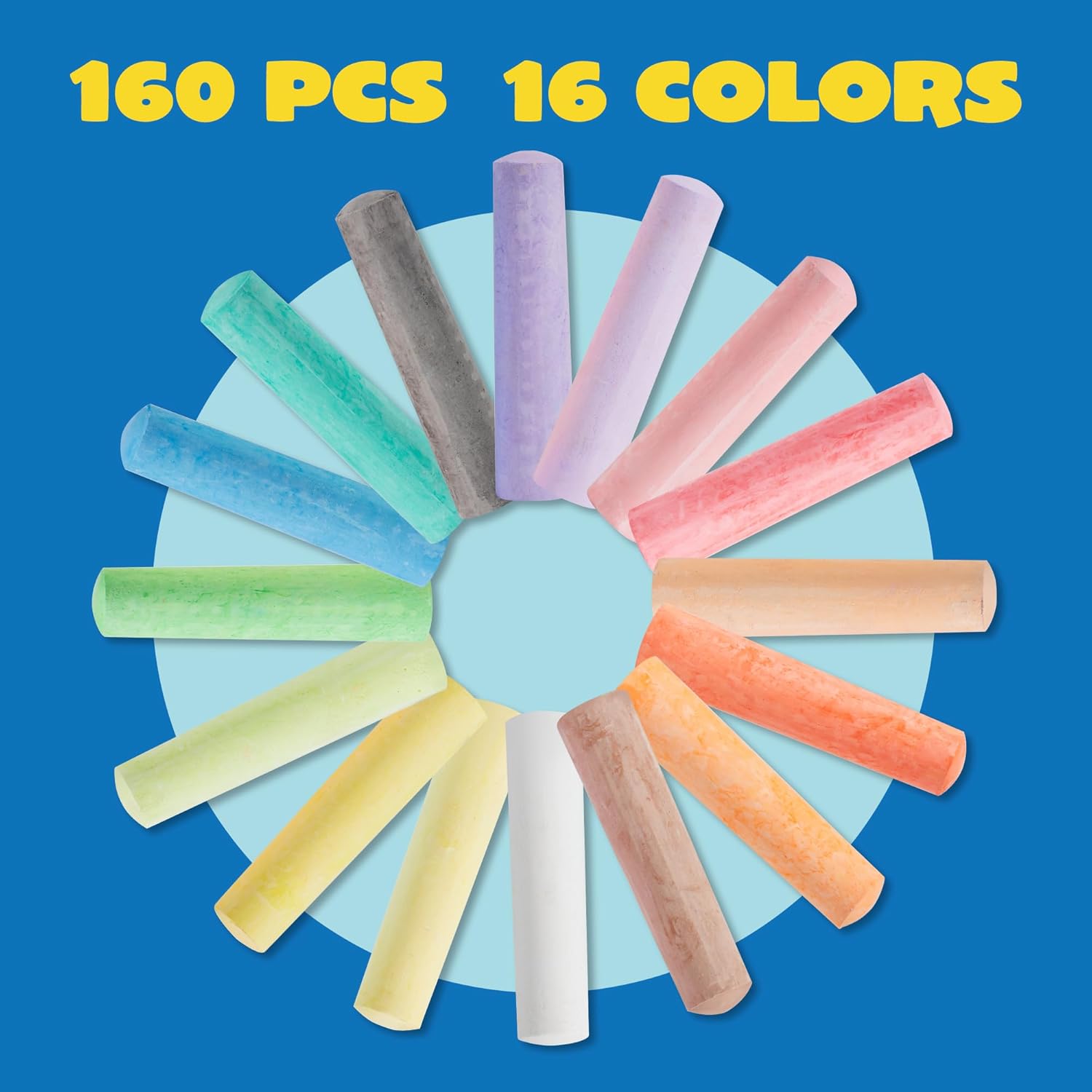 160 PCS Sidewalk Chalks Set No - Chalk Outdoor Jumbo recension och pris