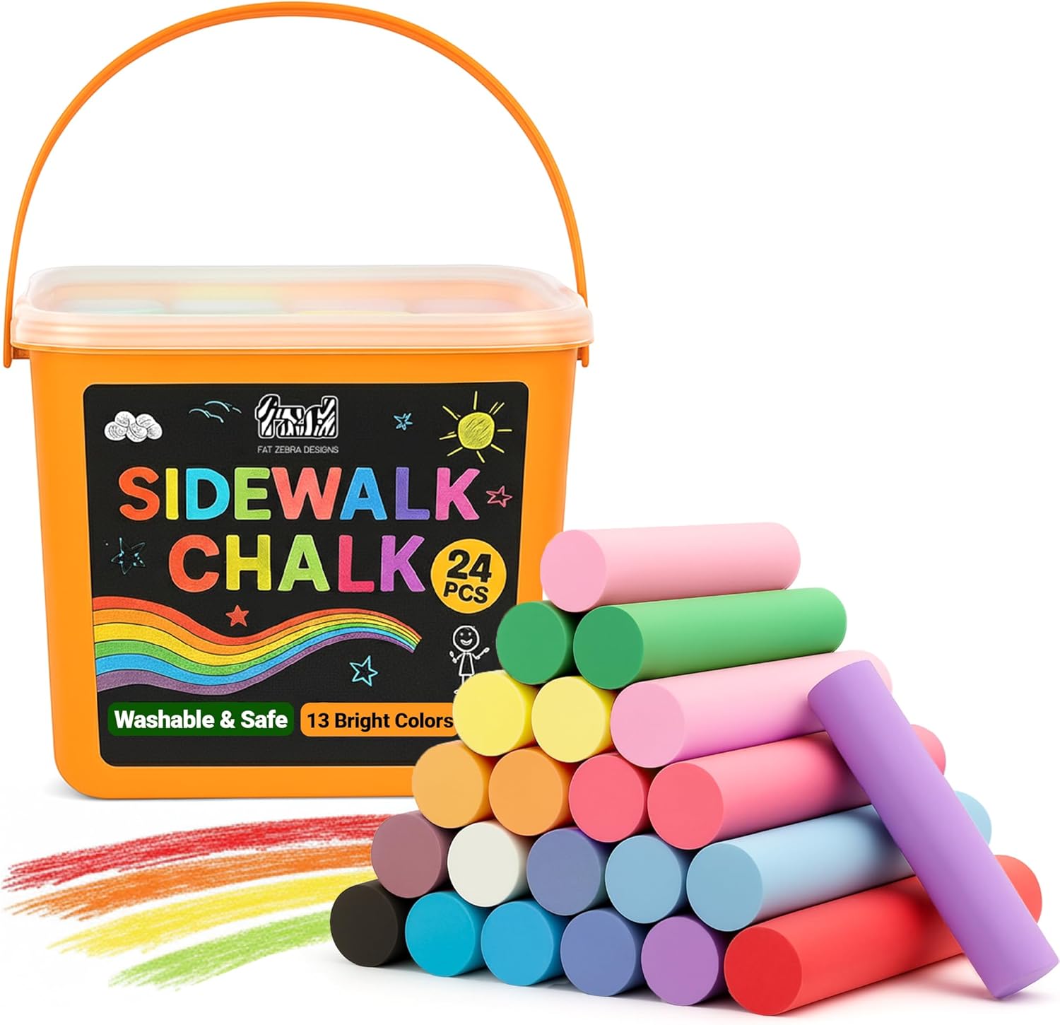 24 PCS Sidewalk Chalk for Kids - Chalk Outdoor Jumbo recension och pris