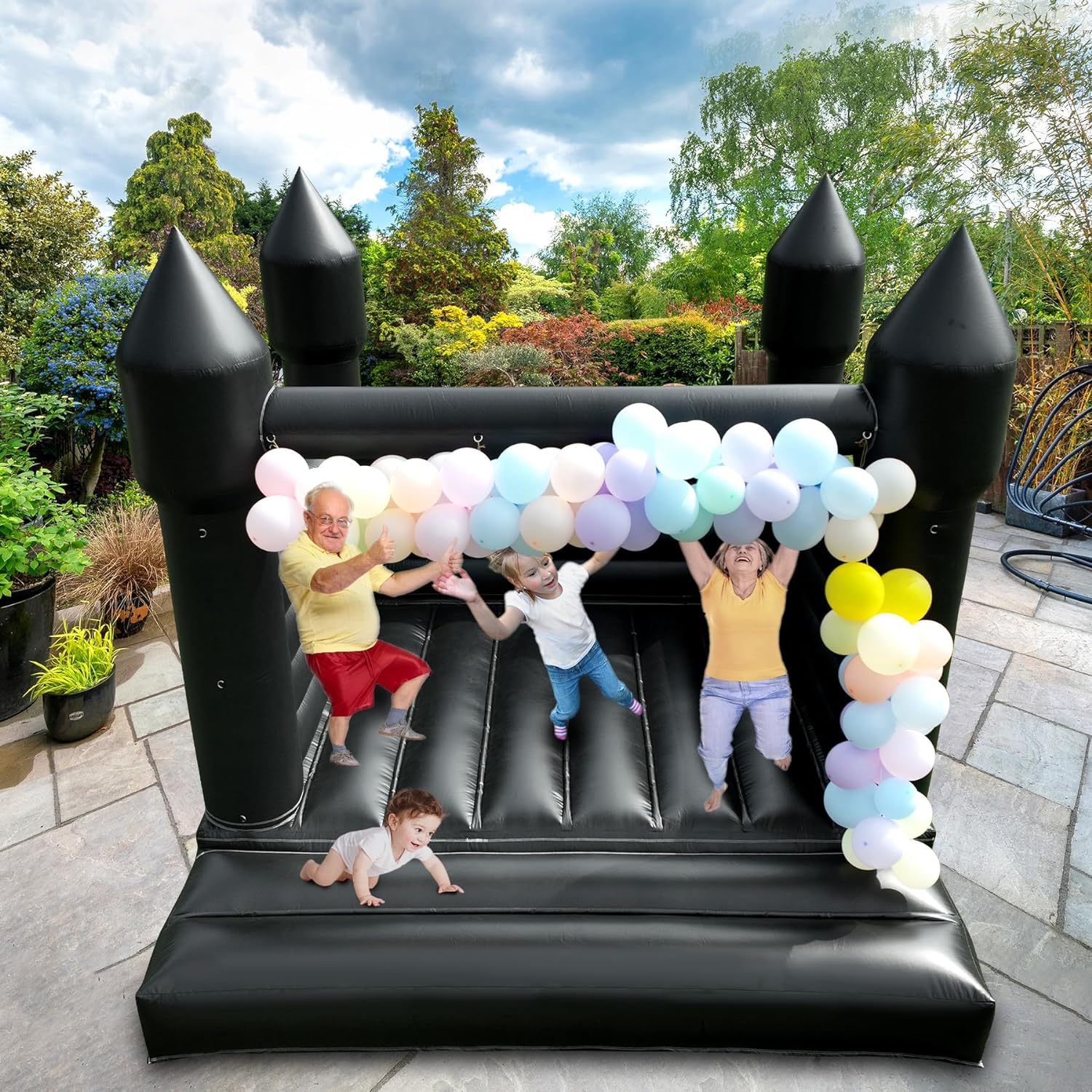 Black Commercial Inflatable Bo - Kids Outdoor Jump House recension och pris