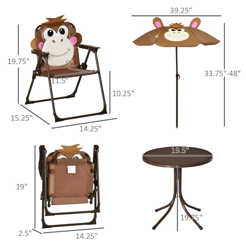 Cute Monkey Kids Patio Table C - Kids Outdoor Umbrella Chair recension och pris