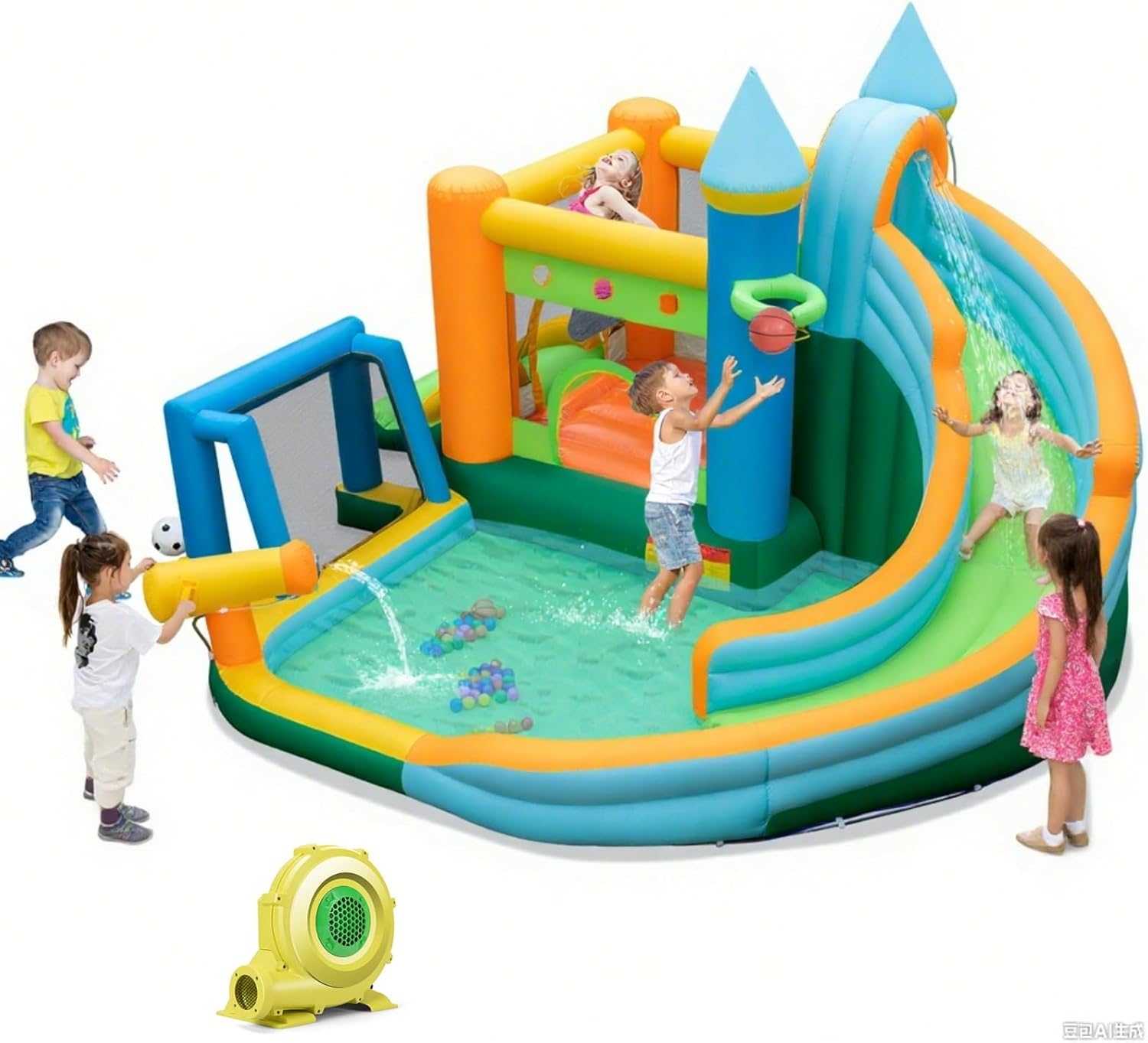 9-in-1 Inflatable Water Slide  - Kids Outdoor Ball recension och pris