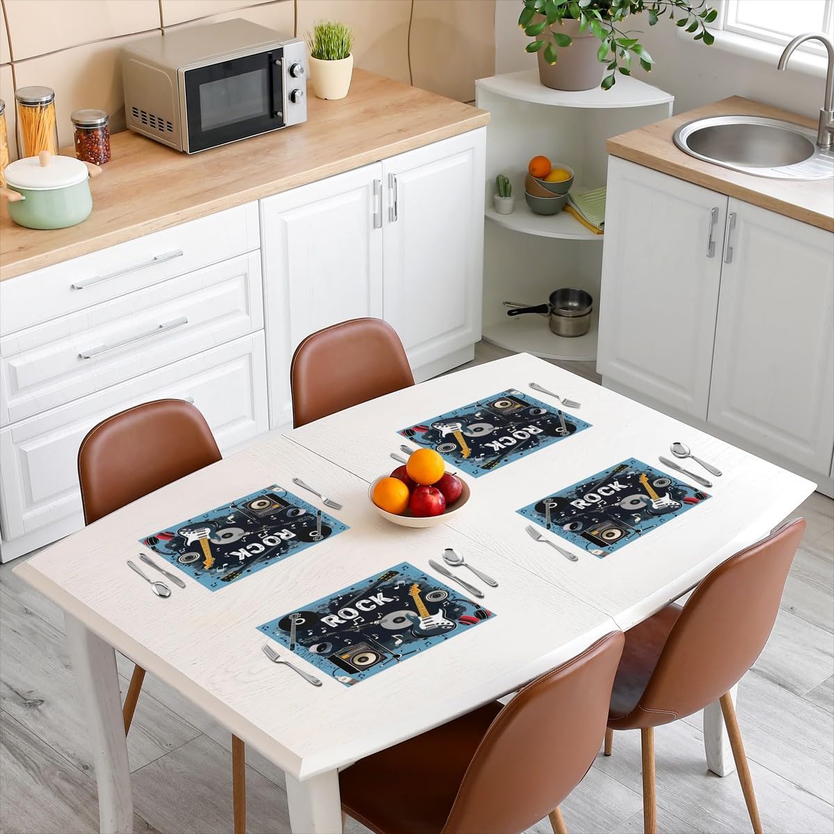 Rock Music Placemats Set of 4  - Kids Outdoor Table recension och pris