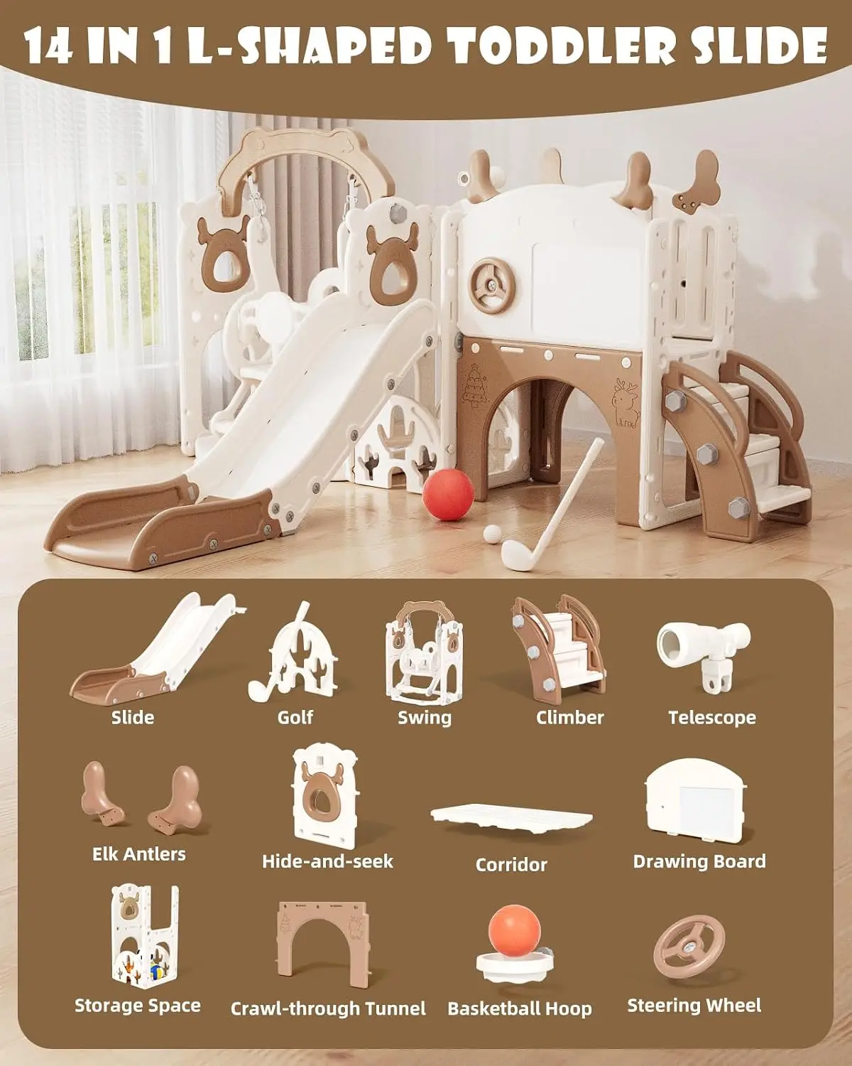13-in-1 Toddler Slide and Swin - Kids Outdoor Swing recension och pris