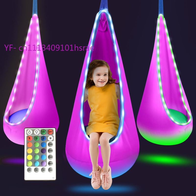 Glowing LED Inflatable Hammock - Kids Outdoor Swing Chair recension och pris