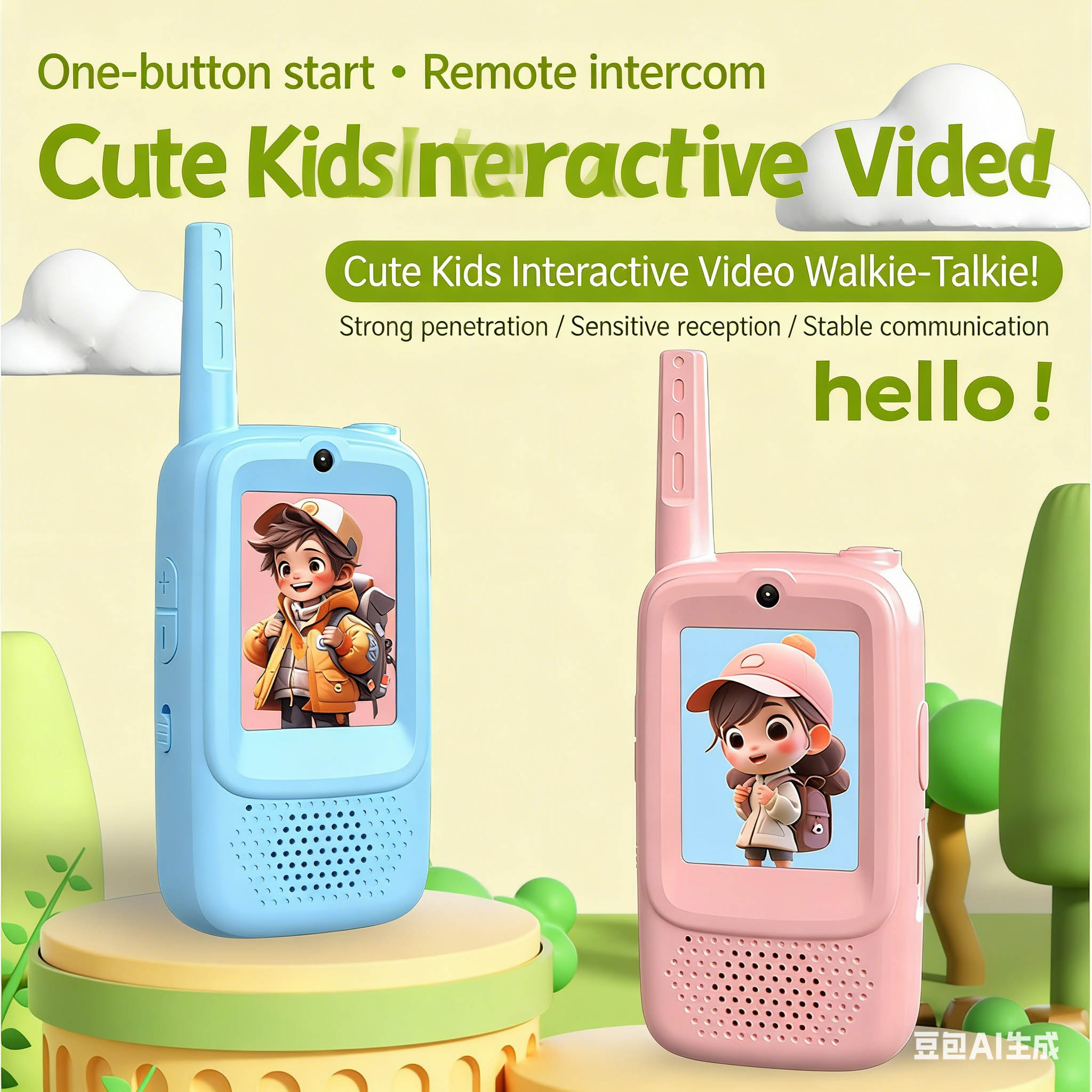2PCS Video Children's Video Wa - Kids Outdoor Voices recension och pris