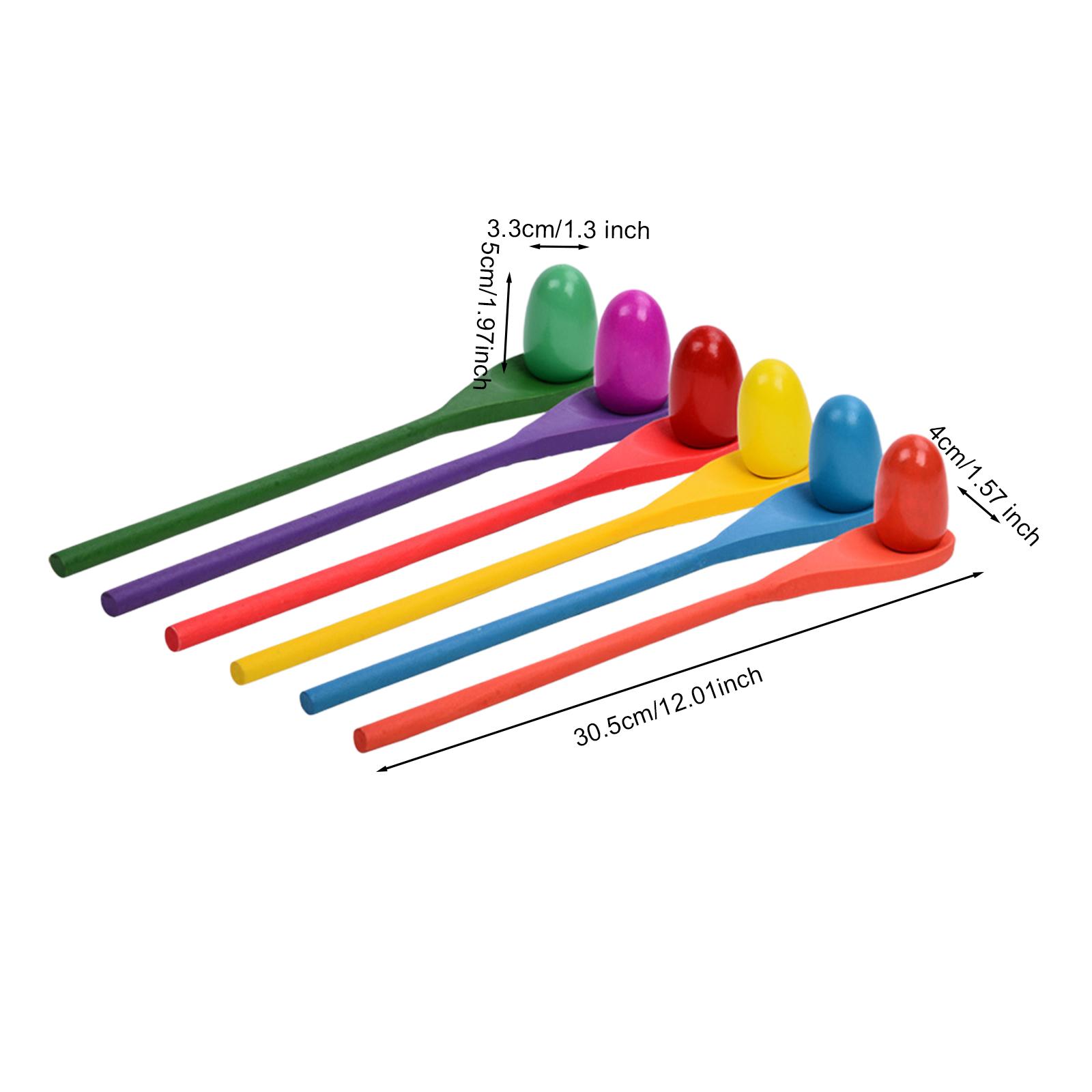 6 Pieces Egg Spoon Race Game H - Kids Outdoor Yard Games recension och pris